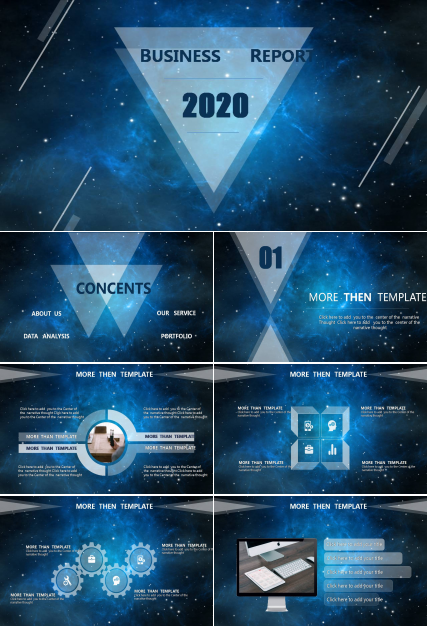 星空宇宙ppt模板