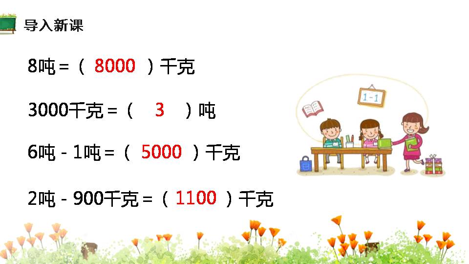 小学数学吨的认识ppt 