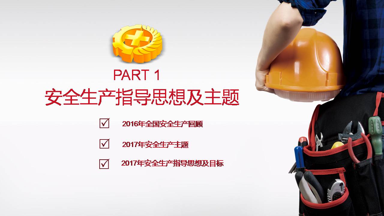 工程安全类ppt模板 