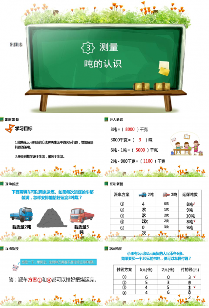 小学数学吨的认识ppt 