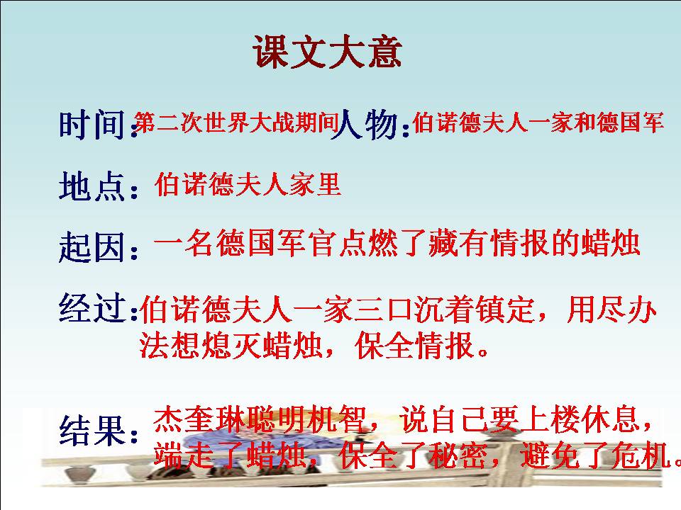 半截蜡烛课件ppt模板