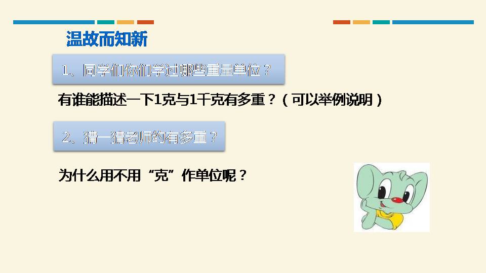 数学吨的认识ppt 