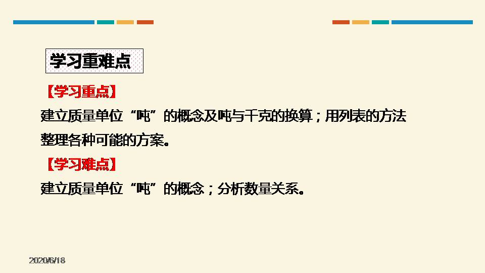 数学吨的认识ppt 