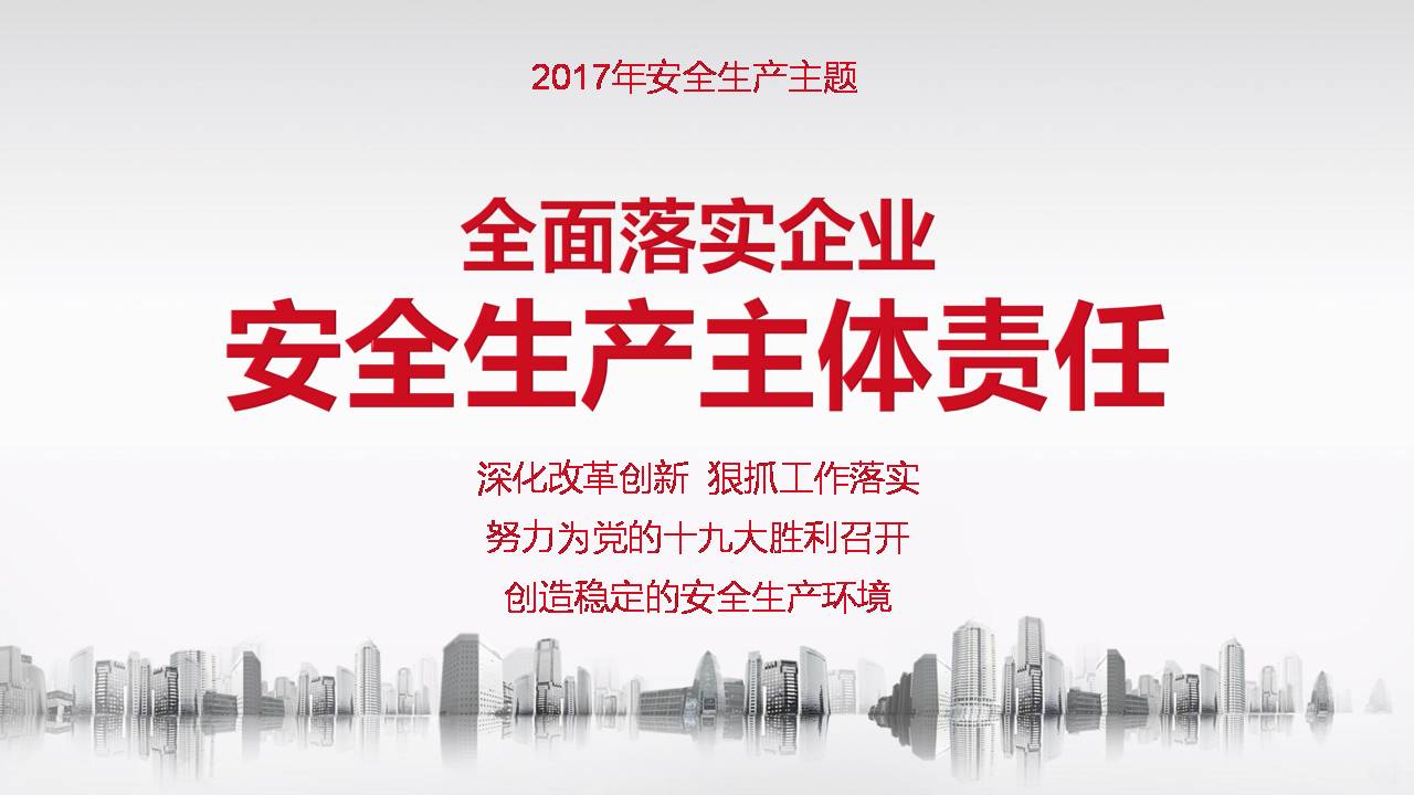 工程安全类ppt模板 