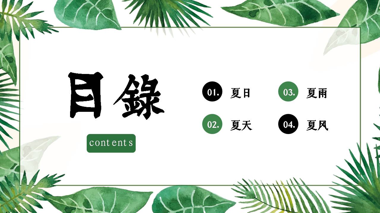 夏日清凉六月ppt模板