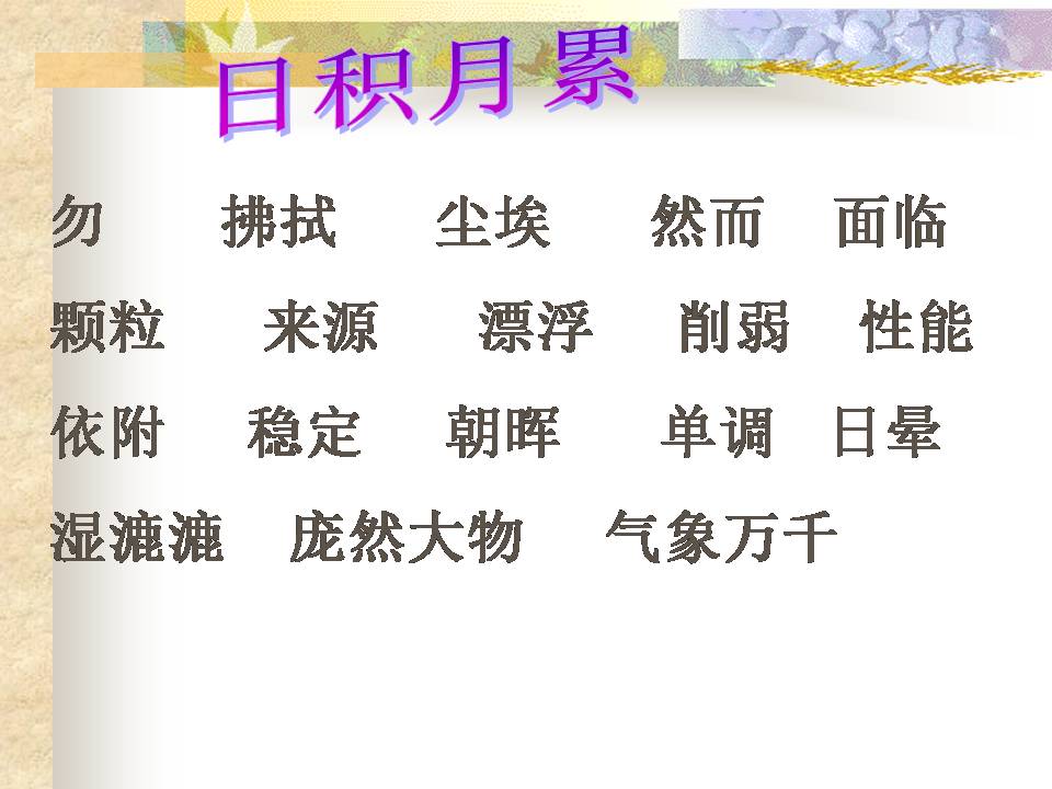 假如没有灰尘课件ppt