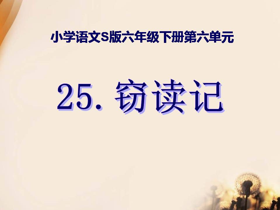 五年级语文窃读记ppt课件