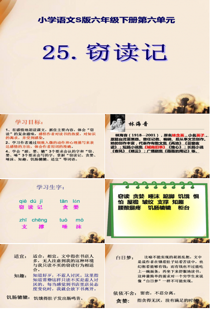 五年级语文窃读记ppt课件