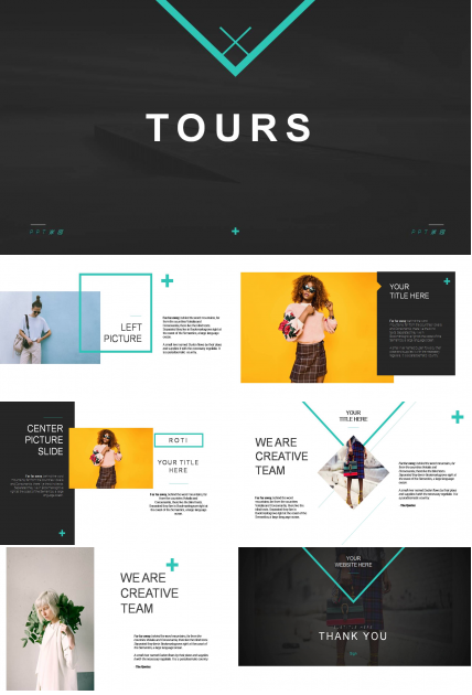 时尚行业ppt模板 