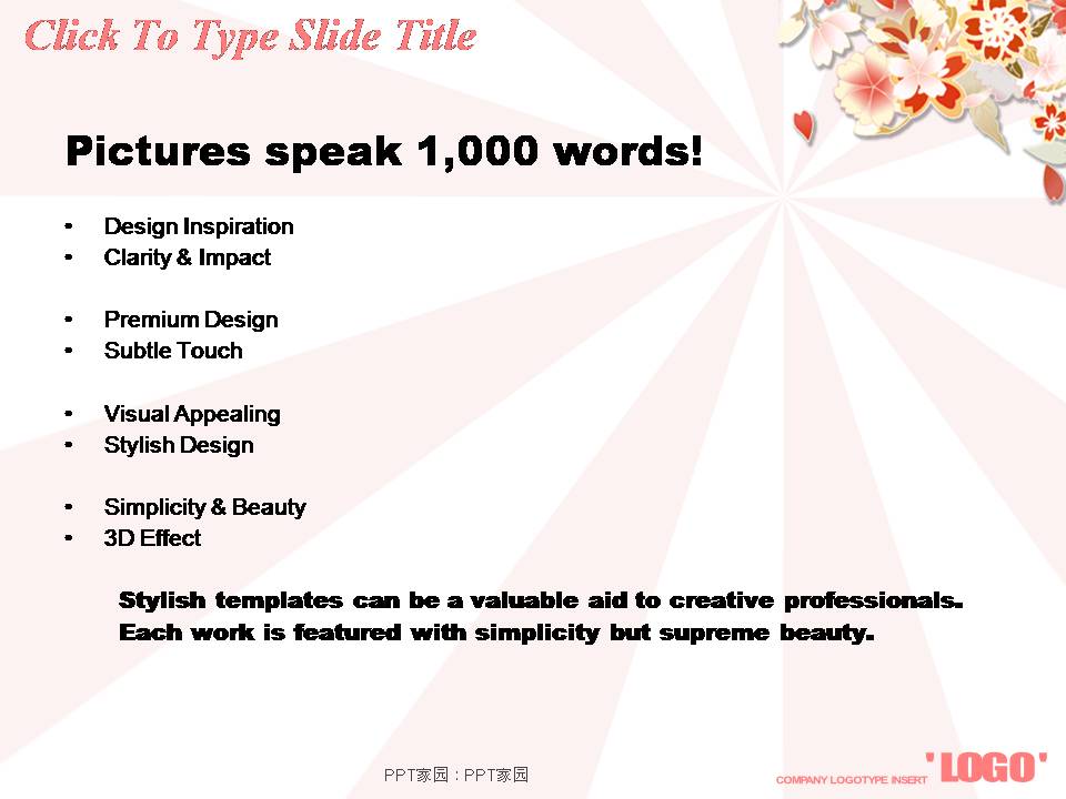 日式樱花ppt模板下载 