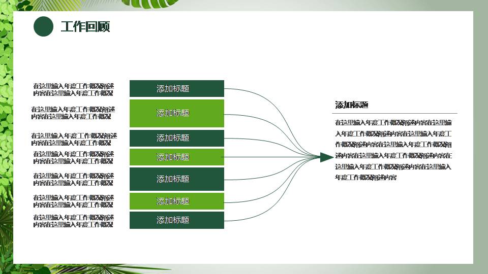 年终总结小清新免费ppt模板
