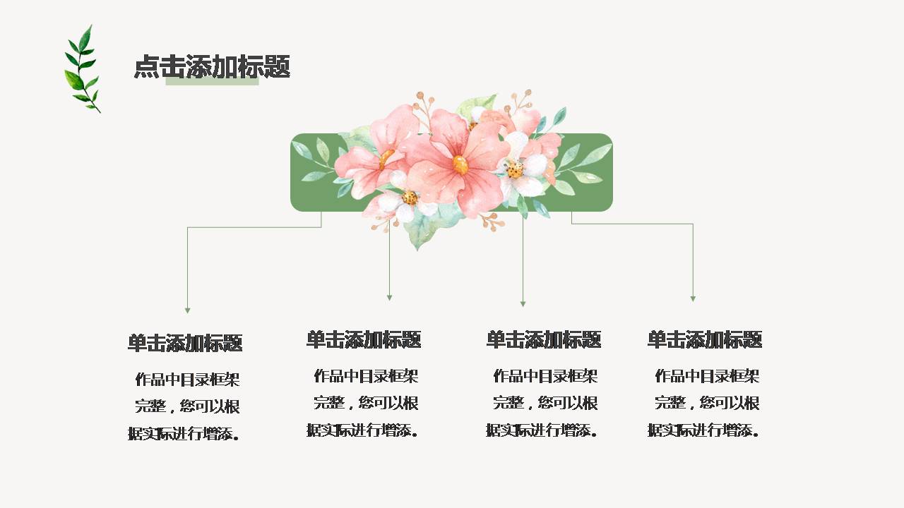 小清新文艺范工作汇报ppt模板