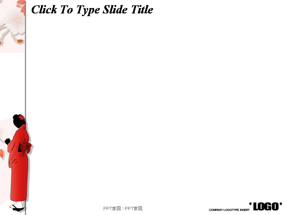 日式樱花ppt模板下载 