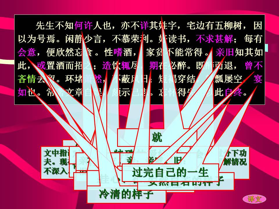 五柳先生传中考ppt