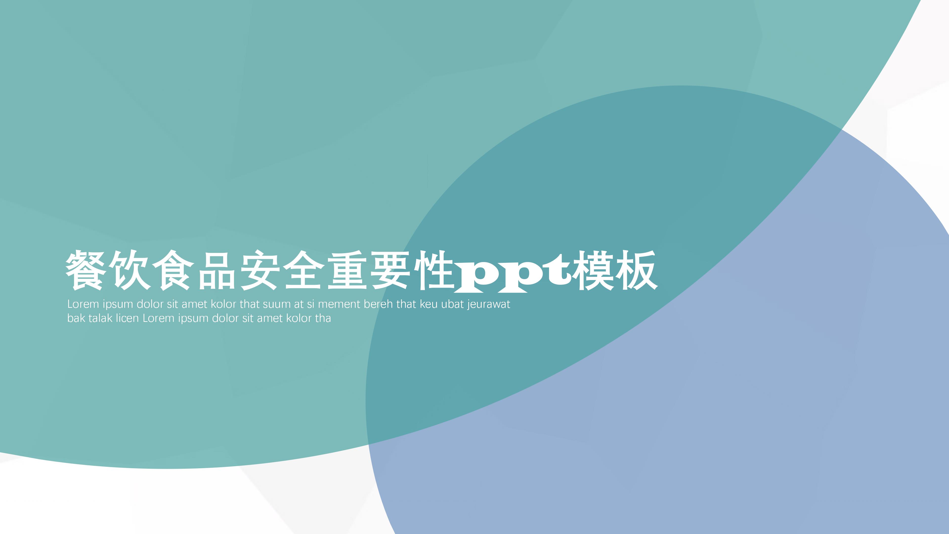 餐饮食品安全重要性ppt模板