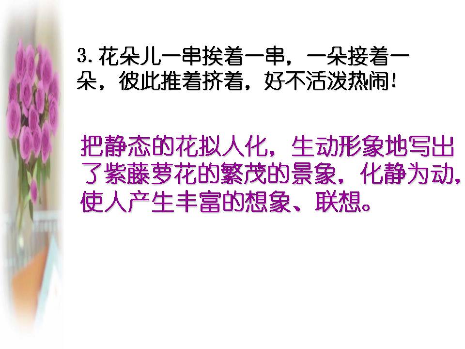 紫藤萝瀑布教案ppt