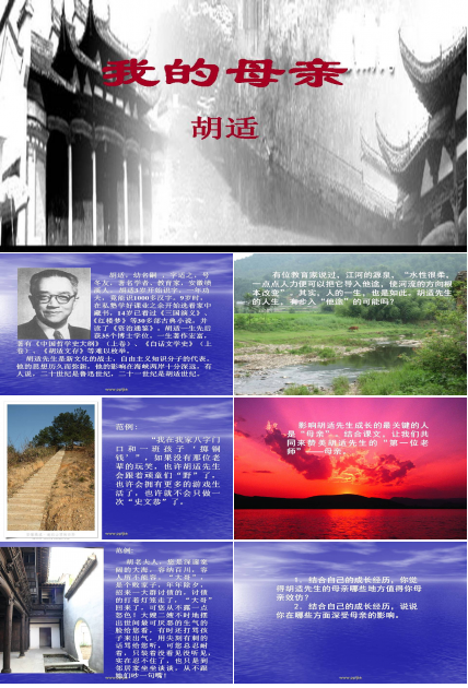 我的母亲微课ppt 
