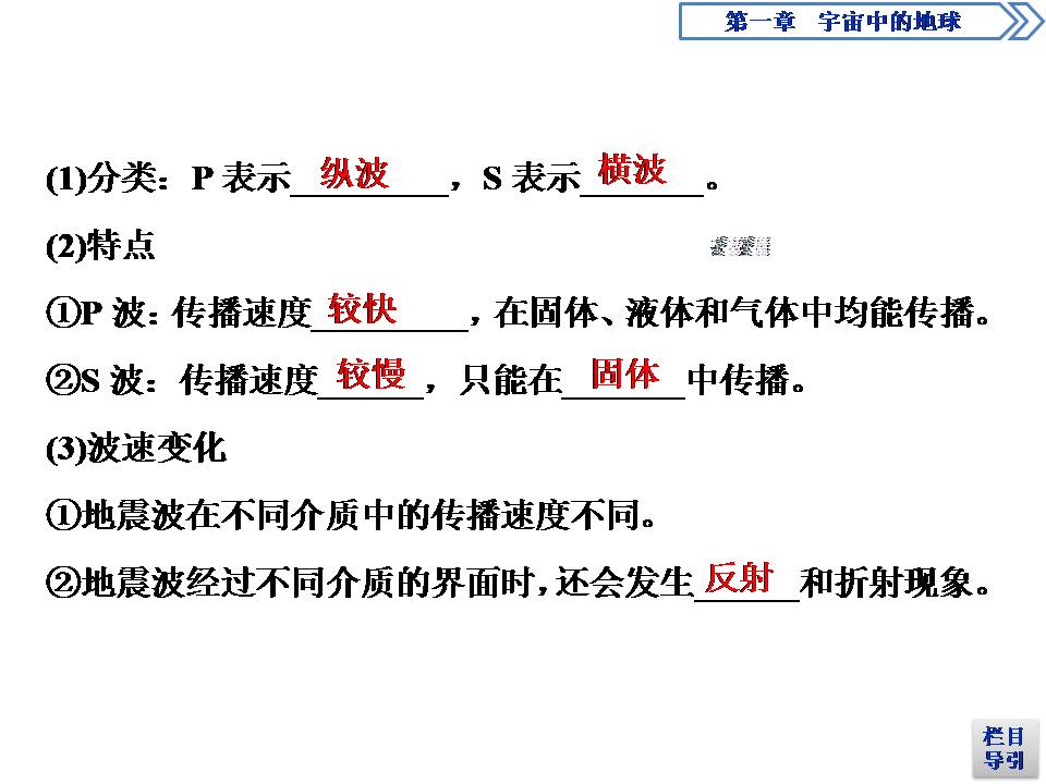 宇宙中的地球知识点ppt	