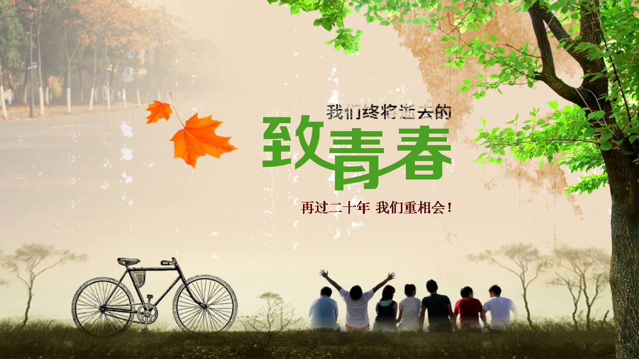 致青春同学聚会宣传ppt模板