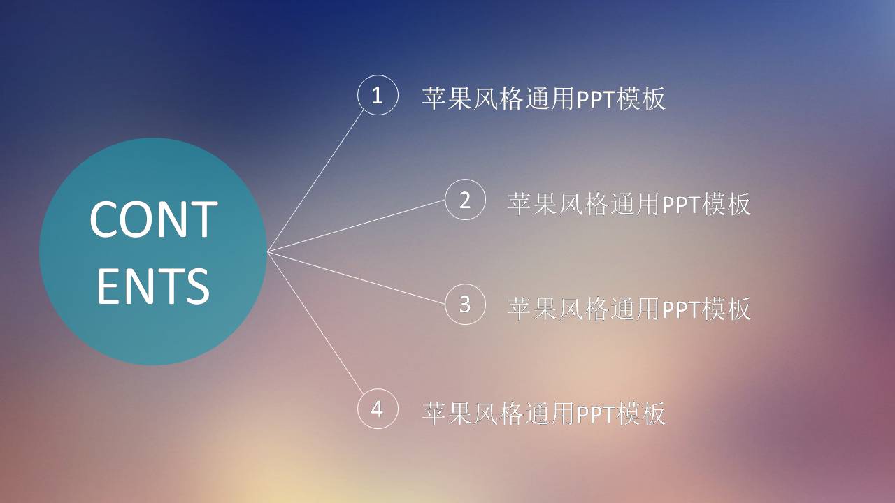 ios系统式体验苹果风格ppt模板