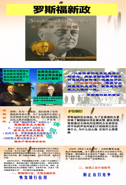 罗斯福新政的ppt模板