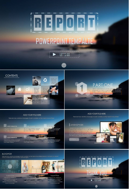 苹果风格商务ppt模板