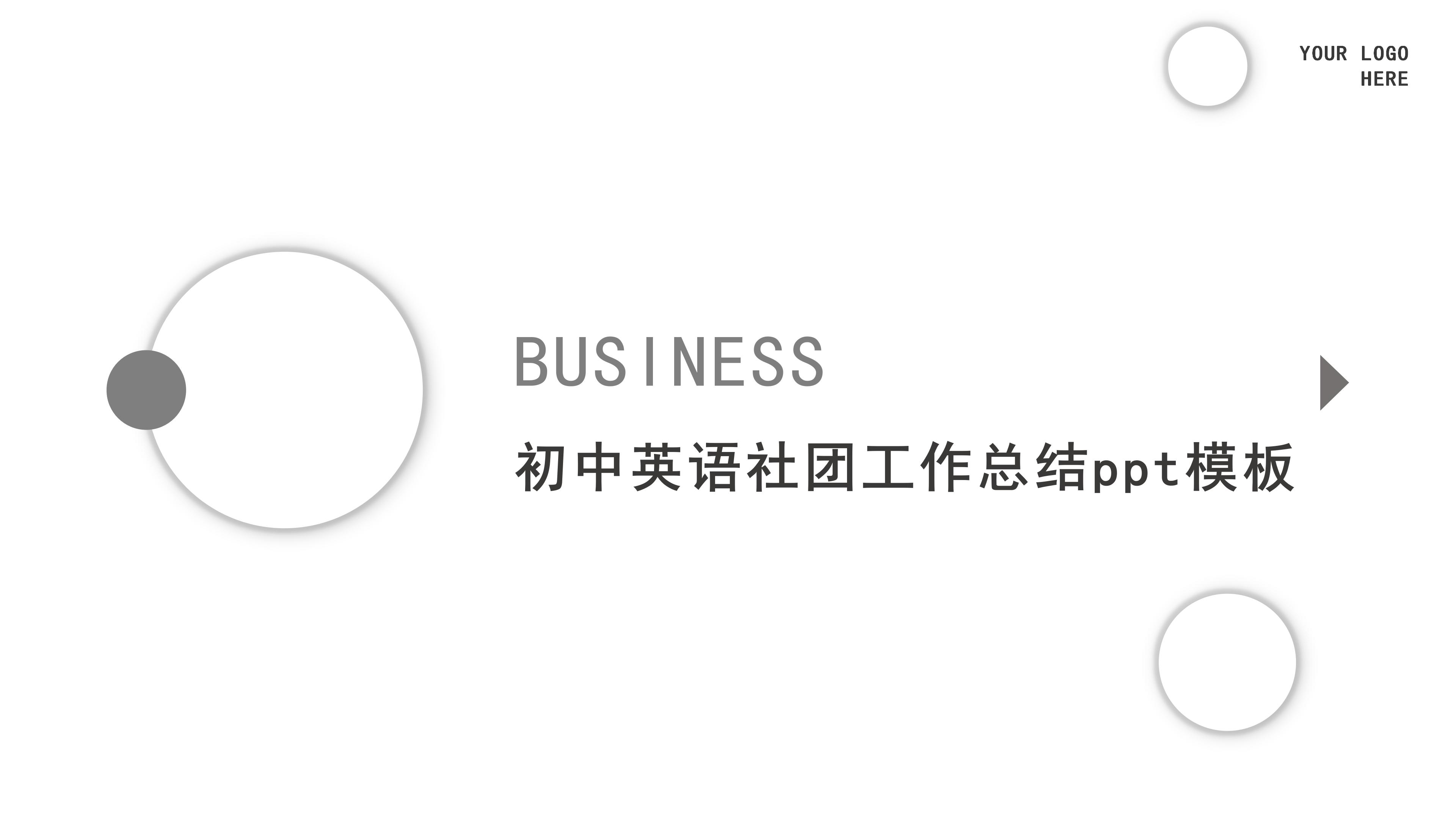 初中英语社团工作总结ppt模板