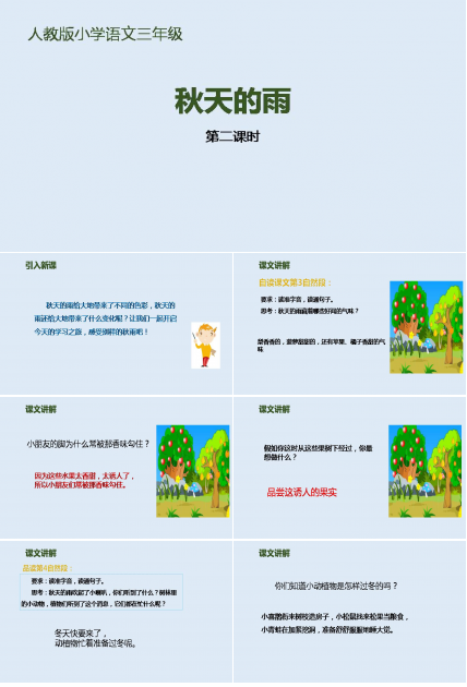 小学语文秋天的雨ppt