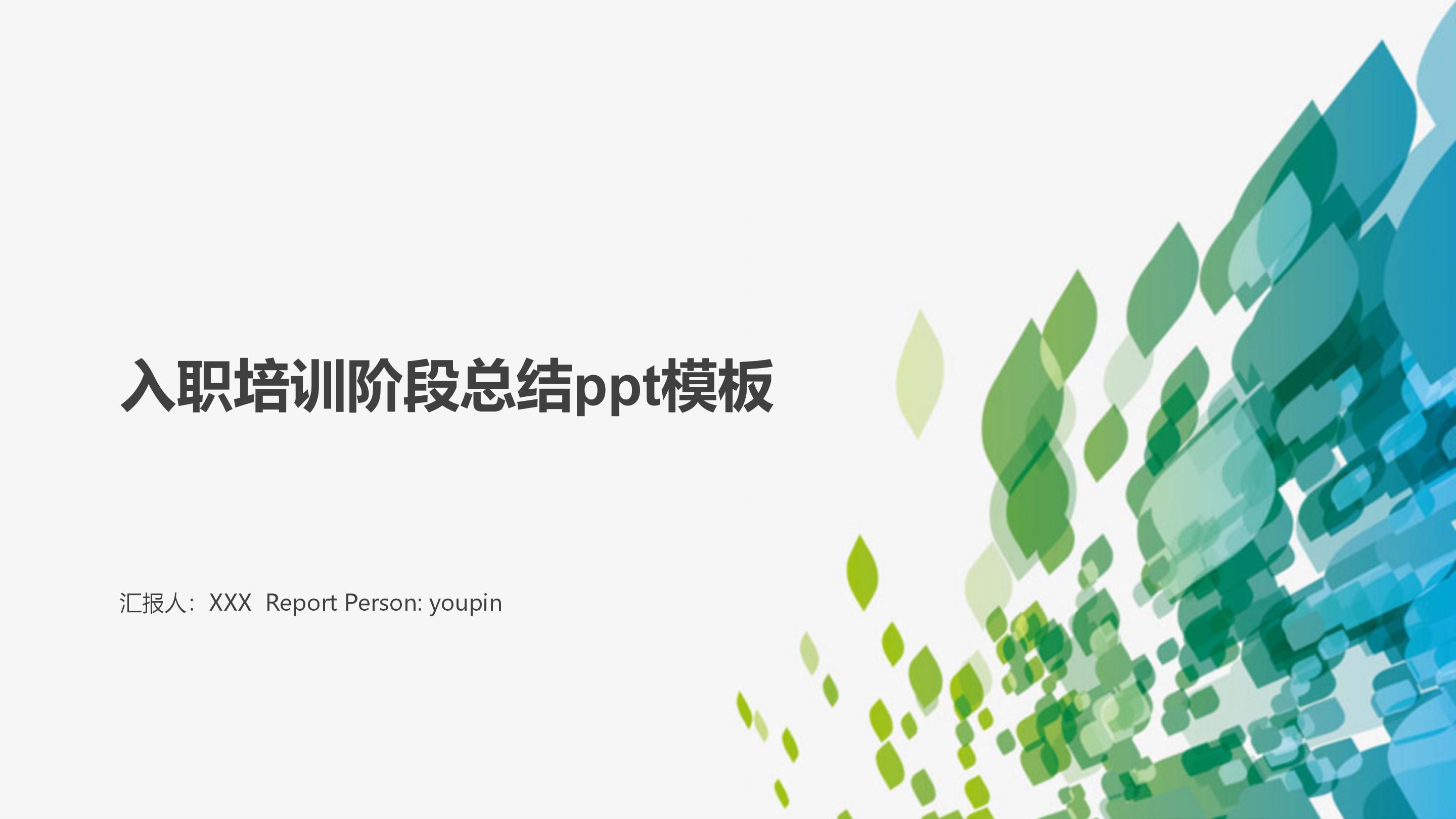 入职培训阶段总结ppt模板