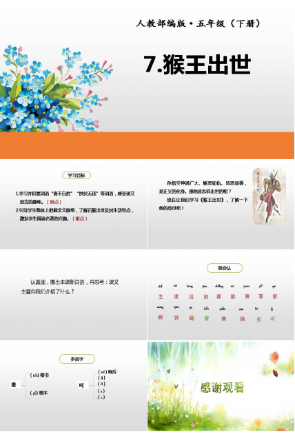 20猴王出世的ppt