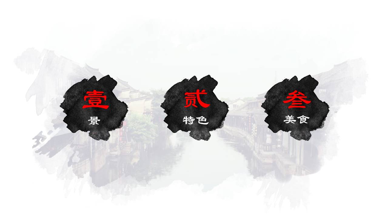 制作江南家乡风景ppt模板