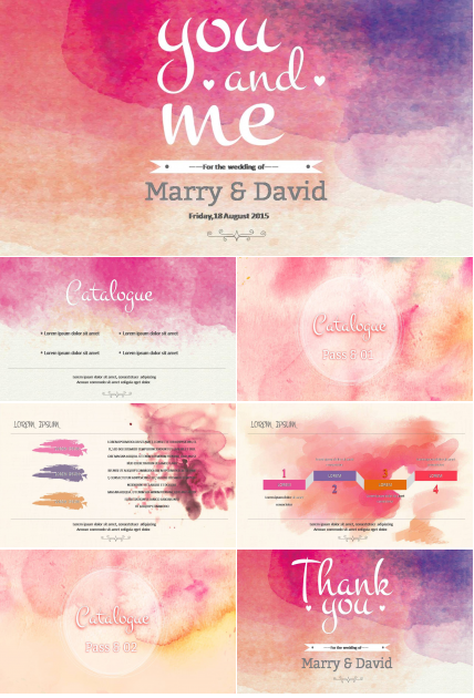 婚礼策划的浪漫ppt模板