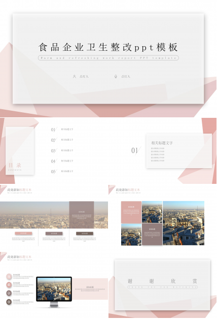 食品企业卫生整改ppt模板
