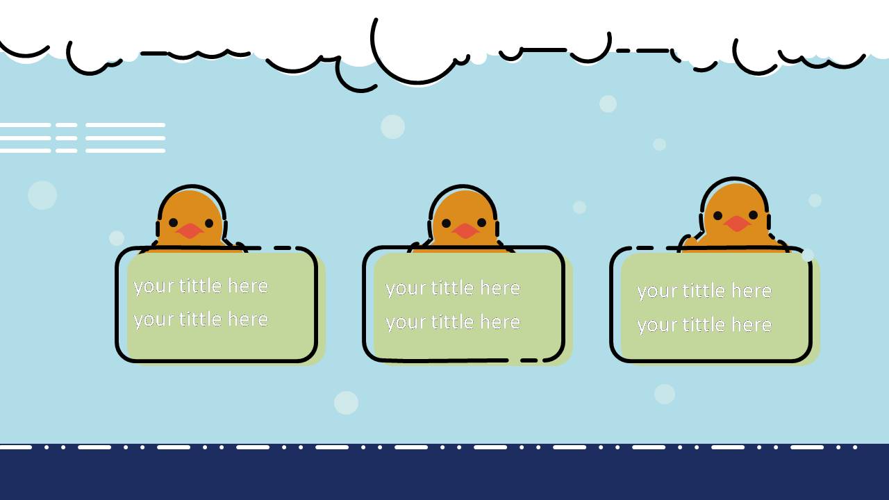 可爱小黄鸭ppt幼儿园课件