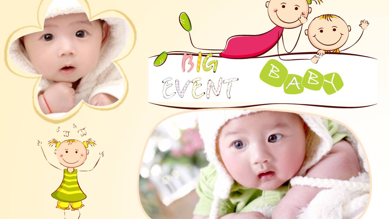 给宝宝庆生ppt模板