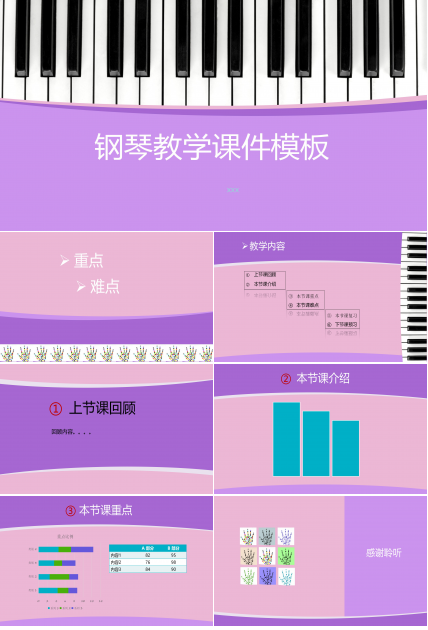 钢琴教学课件模板