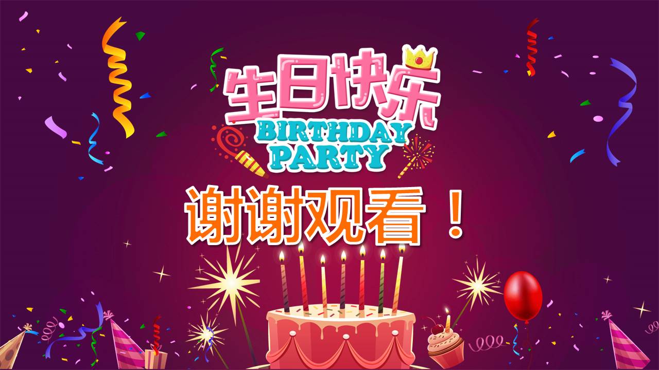 小朋友生日快乐ppt模板