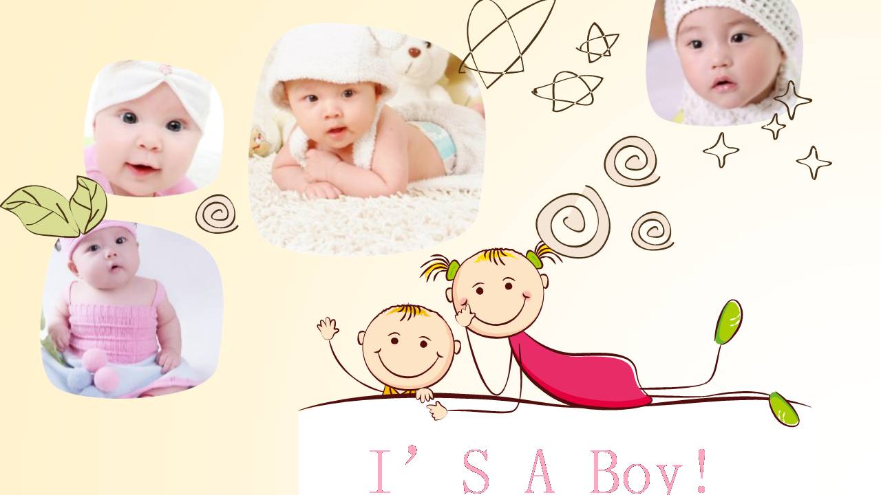 给宝宝庆生ppt模板