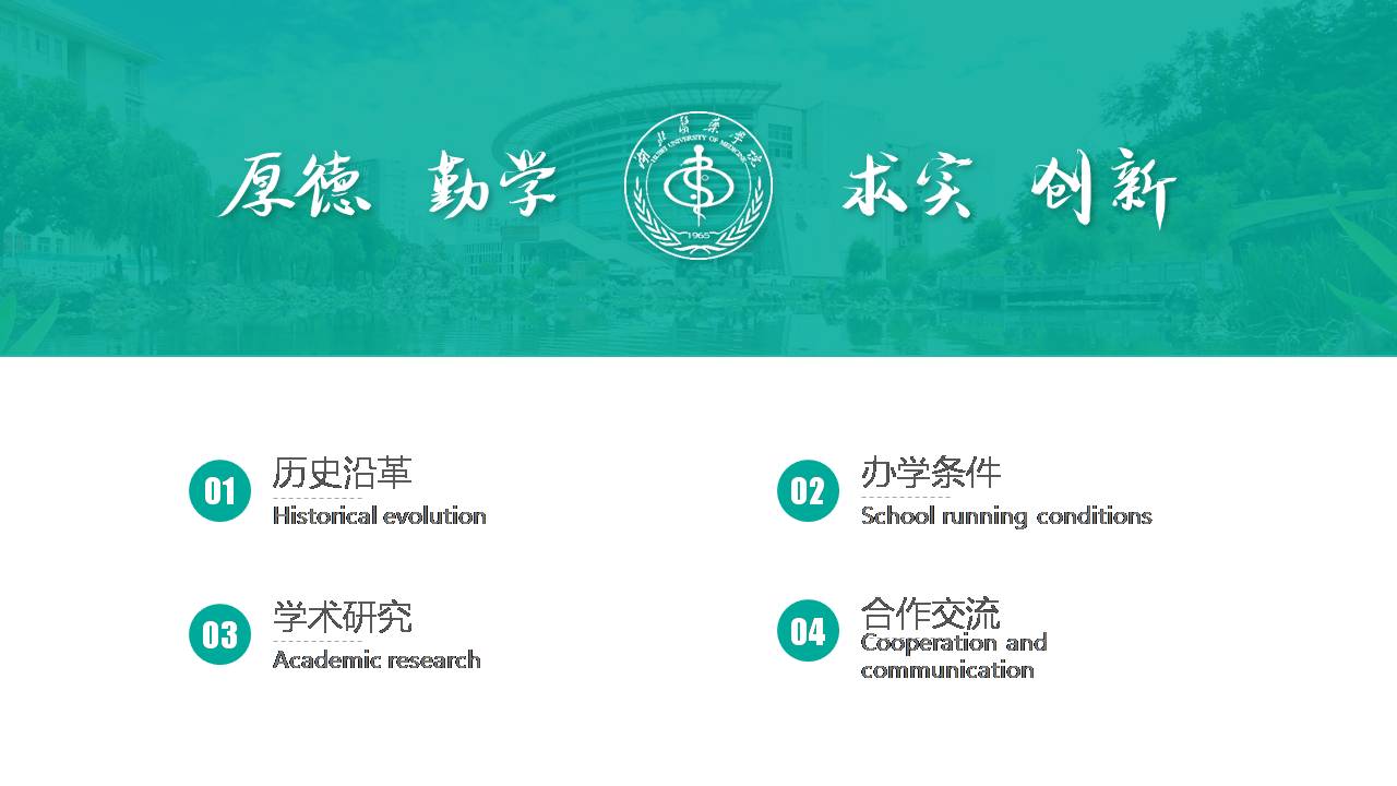 湖北医药学院ppt模板