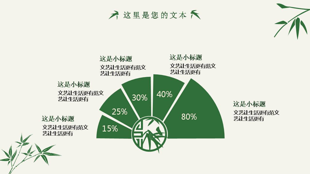 竹子为背景ppt模板