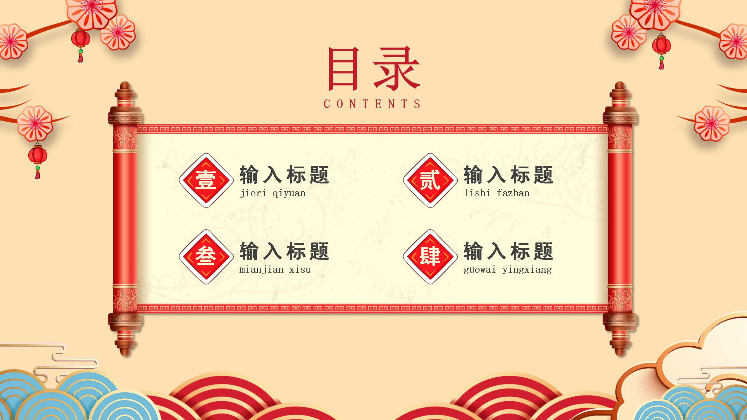 新年祝福ppt模板下载