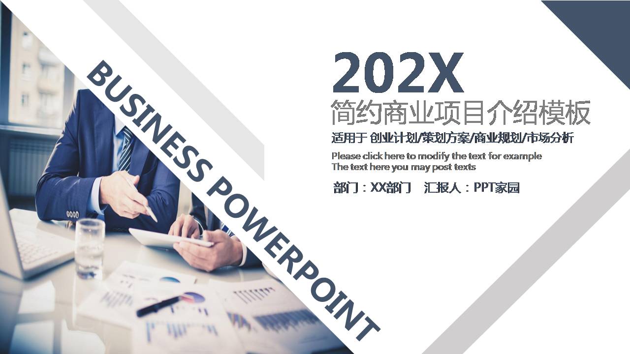 项目介绍哦ppt模板