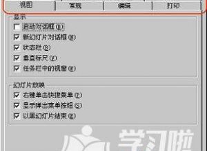 PPT幻灯片工具中选项如何设置