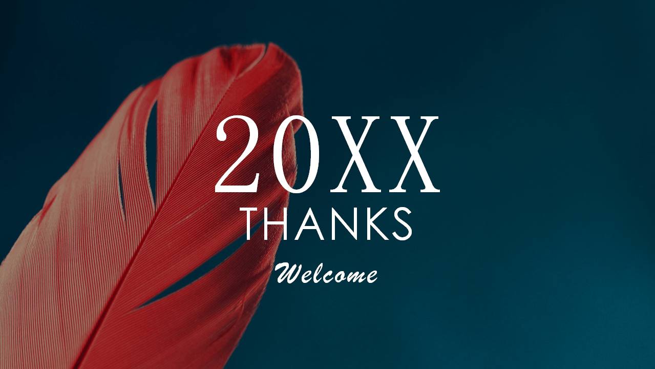 羽毛电子杂志风格ppt模板