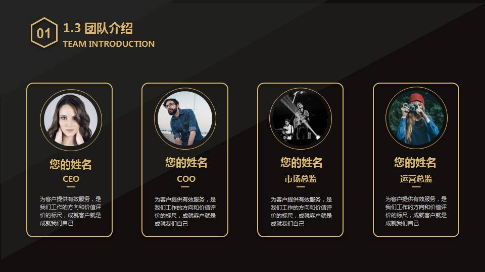 高大上的ppt模板黑色 
