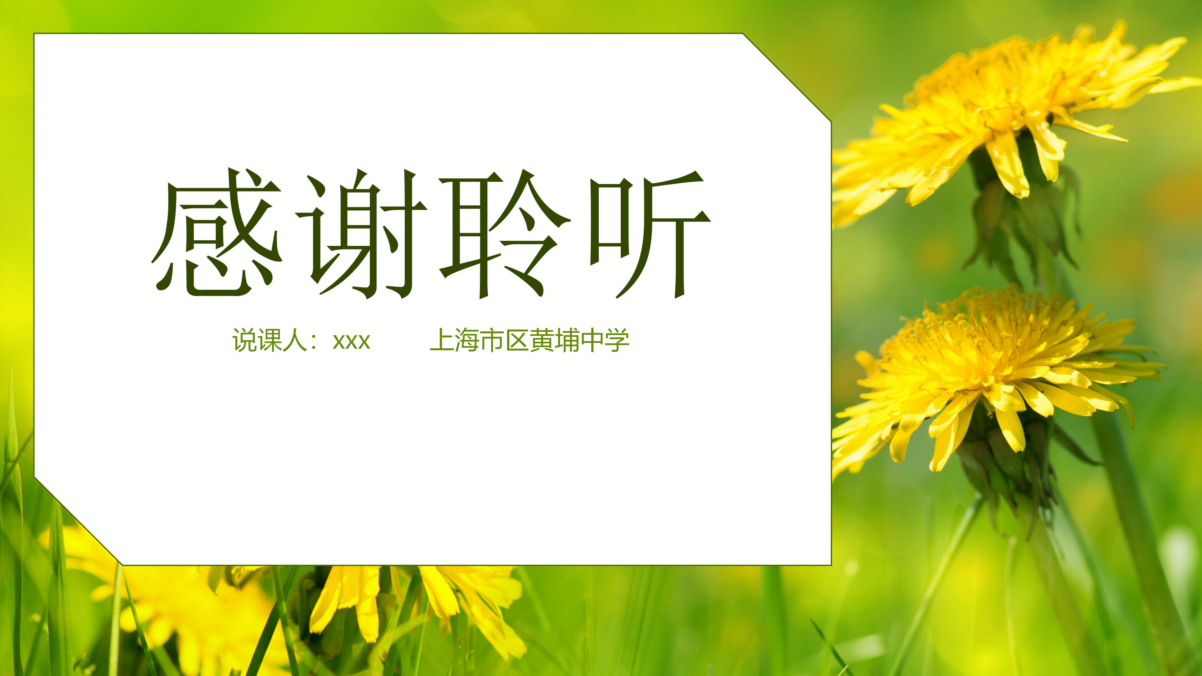 教师说课通用PPT模板