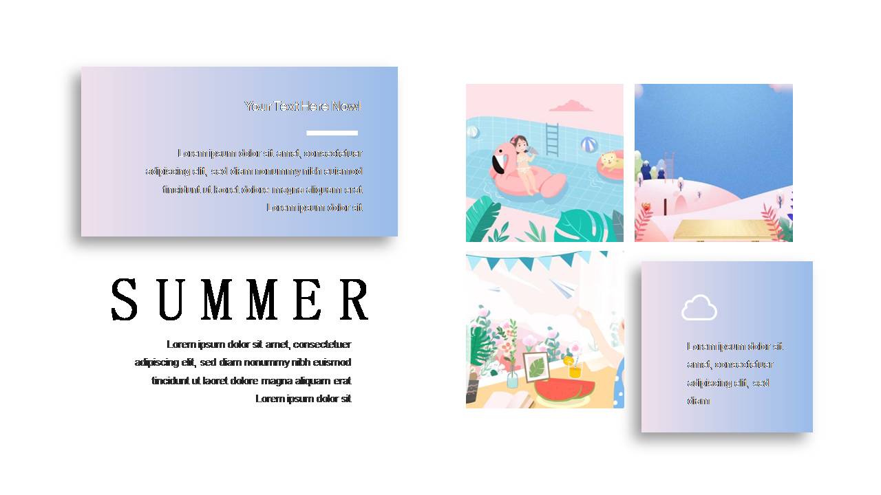 你好夏天ppt模板