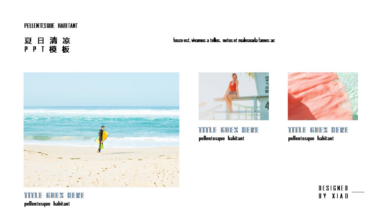 夏日清凉风格ppt模板