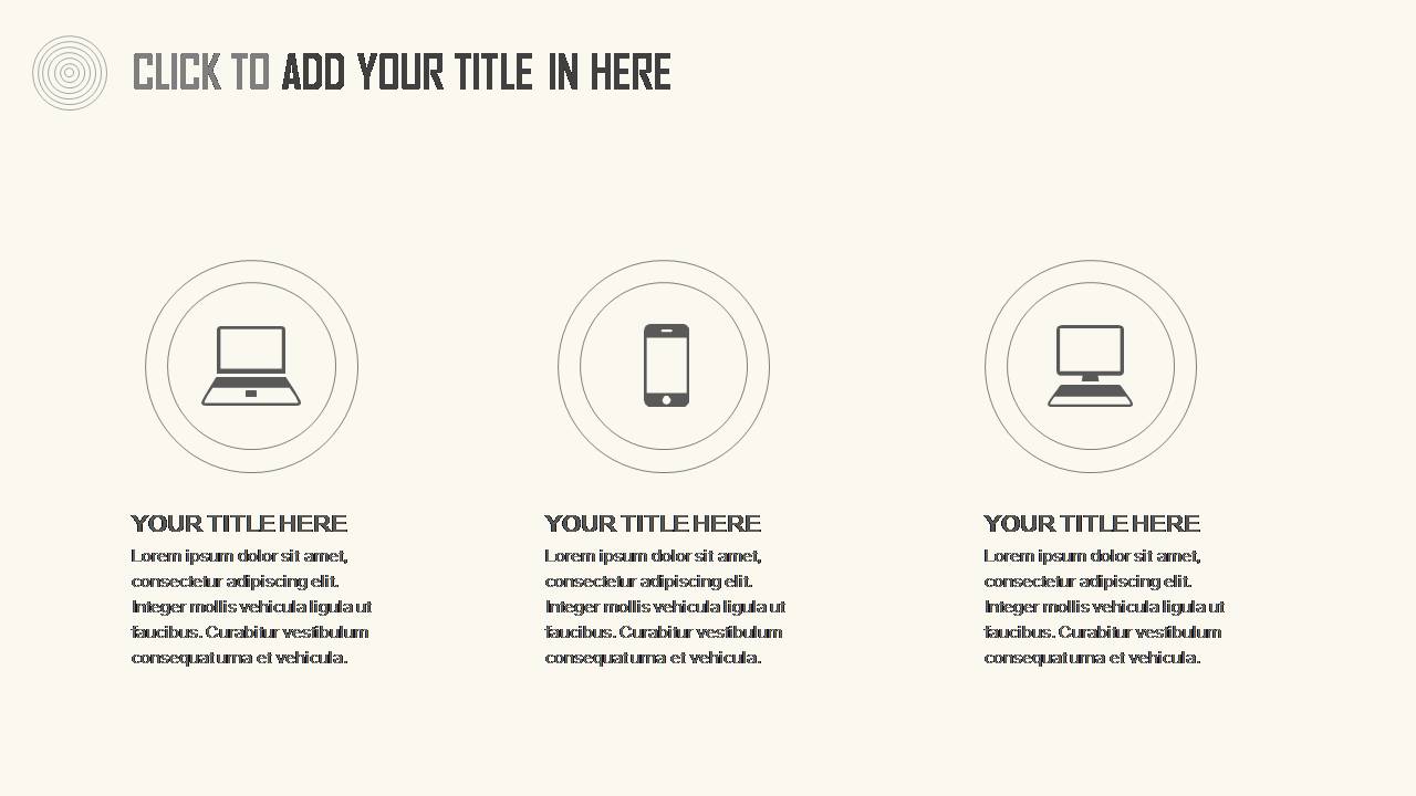 极简线条圆形商务ppt模板