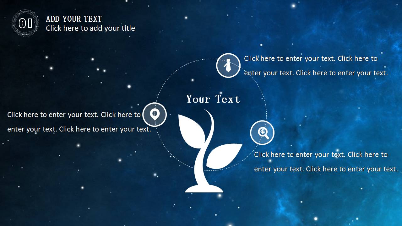 ios透明电线星空ppt模板